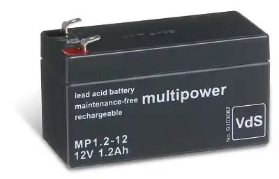 Multipower MP1,2-12 / 12V 1,2Ah Blei Akku AGM mit VdS Zulassung Preisknaller