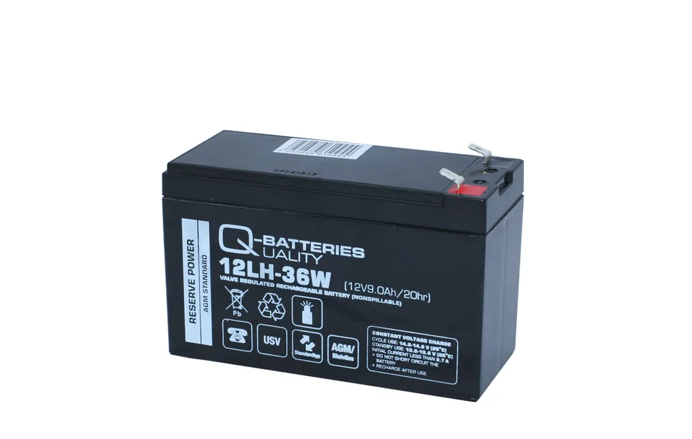 Q-Batteries 12LH-36W 12V 9Ah Blei-Vlies-Akku AGM VRLA Hochstrom USV Neuheit