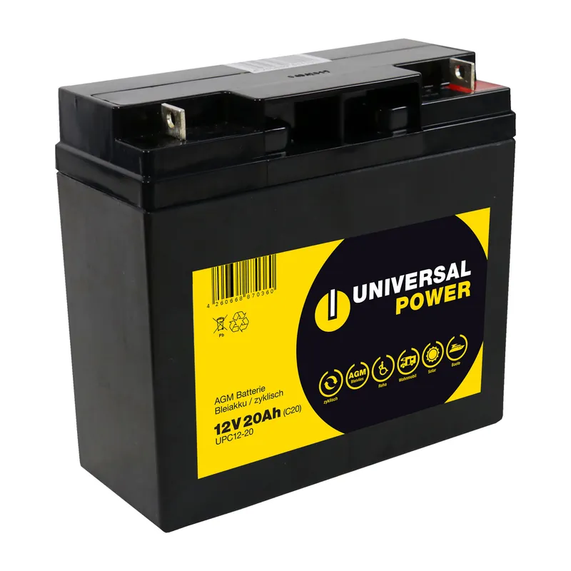 Saisonangebot Universal Power AGM UPC12-20 12V 20Ah AGM Batterie zyklenfest wartungsfrei