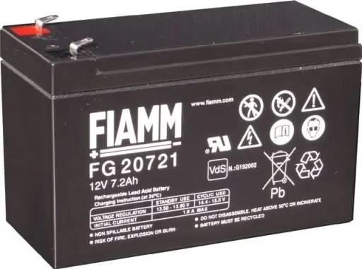 Fiamm FG20721 12V 7,2Ah Blei Akku / Blei Akku / AGM Blei Vlies VdS Nur Heute