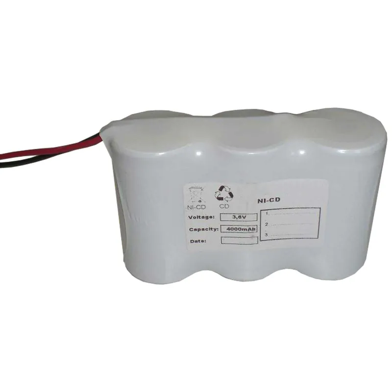 Neue Kollektion Akku Pack 3,6V 4000mAh für Notbeleuchtung Reihe NiCd F3x1 3xD-Hochtemperaturzellen Kabel