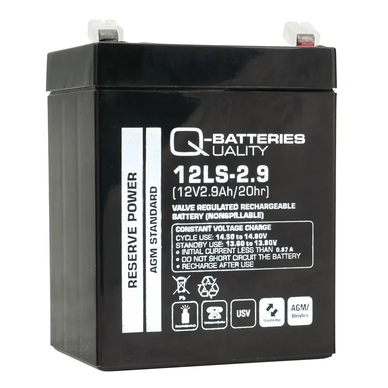 Q-Batteries 12LS-2.9 12V 2,9Ah Blei-Vlies Akku / AGM VRLA Preiswert