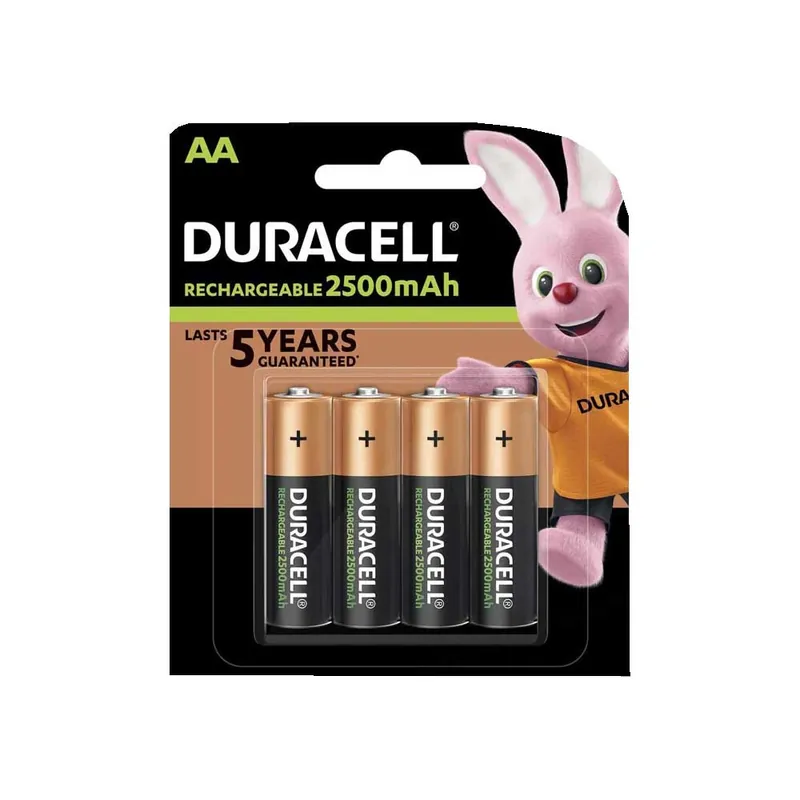 Duracell Rechargeable Akku Mignon AA HR6 2500mAh NiMH Precharged (4er Blister) Must-Have