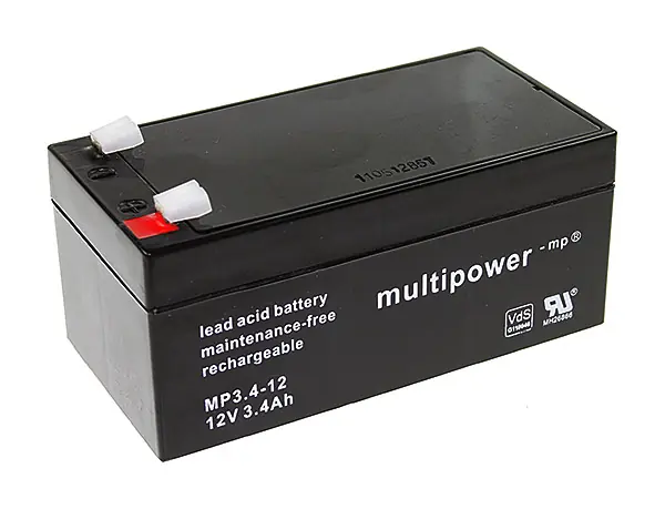Multipower MP3,4-12 / 12V 3,4Ah Blei Akku VdS Zulassung Preiswert