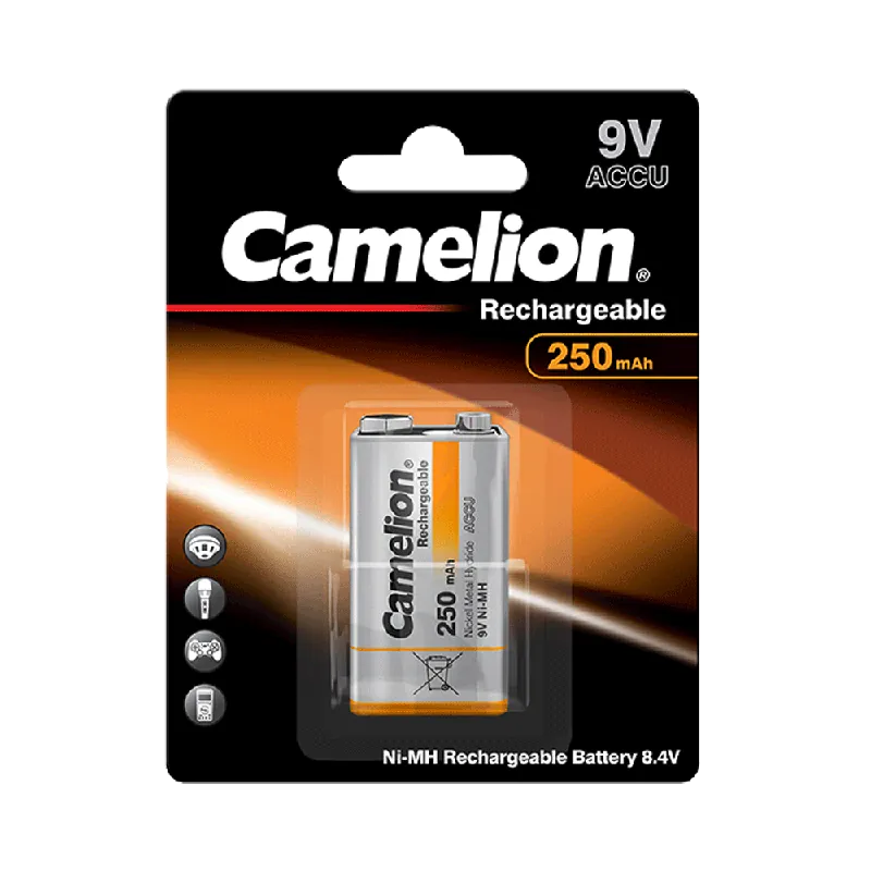 Meistverkauft Camelion Akku 9V Block 250mAh NiMH (1er Blister)