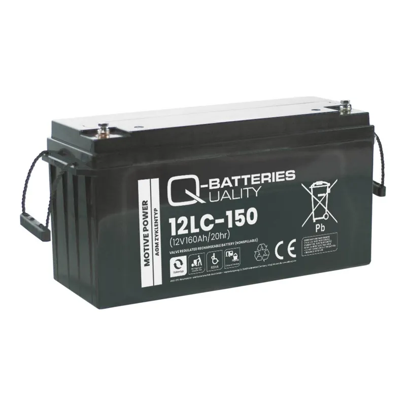 Zertifiziert Q-Batteries 12LC-150 12V 160Ah Versorgungsbatterie AGM Akku