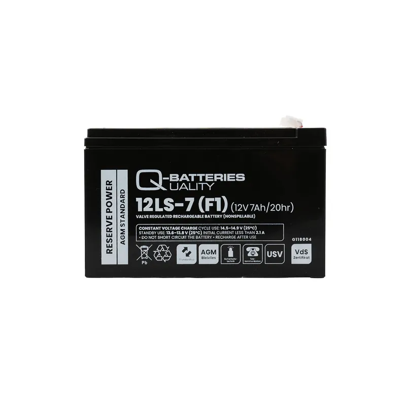 Q-Batteries 12LS-7 F1 12V 7Ah Blei-Vlies-Akku / AGM VRLA mit VdS G118004 Highlight