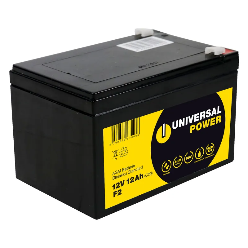 Universal Power AGM UPC12-12 12V 12Ah AGM Batterie zyklenfest wartungsfrei Solange Der Vorrat Reicht