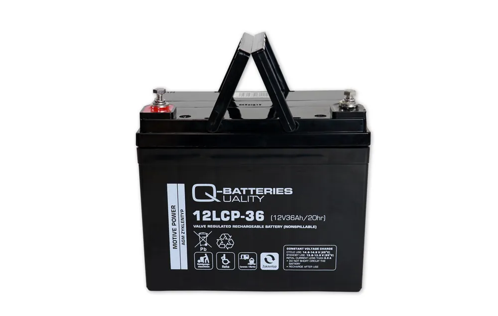 Sonderangebot Q-Batteries 12LCP-36 / 12V - 36Ah Blei Akku Zyklentyp AGM - Deep Cycle VRLA