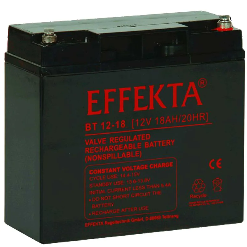 Effekta BTL12-18 / 12V 18Ah Blei Akku / Blei-Vlies-Akku AGM VRLA Direkt Vom Hersteller