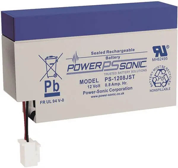 Bestpreis Powersonic PS 1208 AMP 12V 0,8Ah Blei-Vlies Akku AGM mit AMP-Stecker