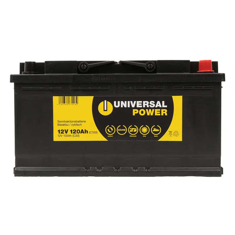 Universal Power UPA12-120 Solar Batterie Wohnmobilbatterie 12V 120Ah (C100) zyklenfest Finale Aktion