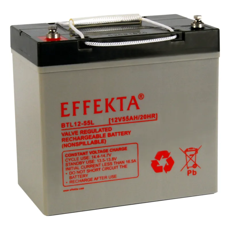 Effekta BTL 12-55L 12V 55Ah Blei Akku / Blei-Vlies Akku AGM VRLA Letzte Chance