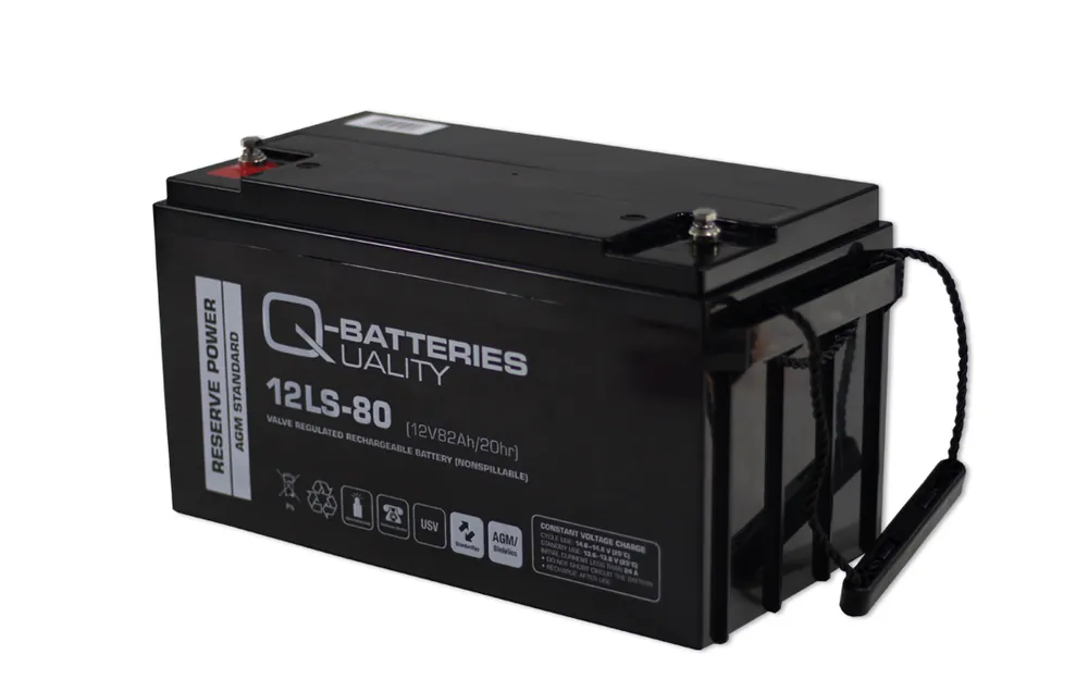 Q-Batteries 12LS-80 / 12V - 82Ah Blei Akku Standard-Typ AGM - 10 Jahres-Typ Solange Der Vorrat Reicht