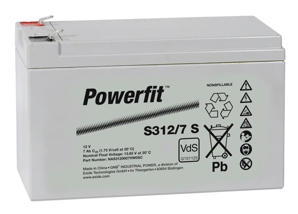 Exide Powerfit S312/7 S 12V 7Ah dryfit Blei-Akku AGM mit VdS Ausverkauf