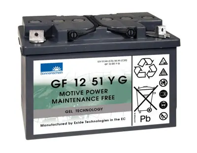 Super-Preis Exide Sonnenschein GF 12 051 Y G1 dryfit Blei Gel Antriebsbatterie 12V 56Ah (5h) VRLA