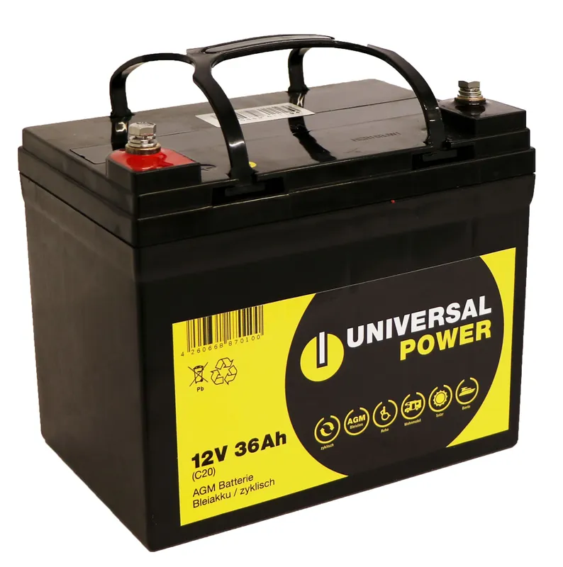 Universal Power 12-36 12V 36Ah AGM Rasenmäher Akku Highlight