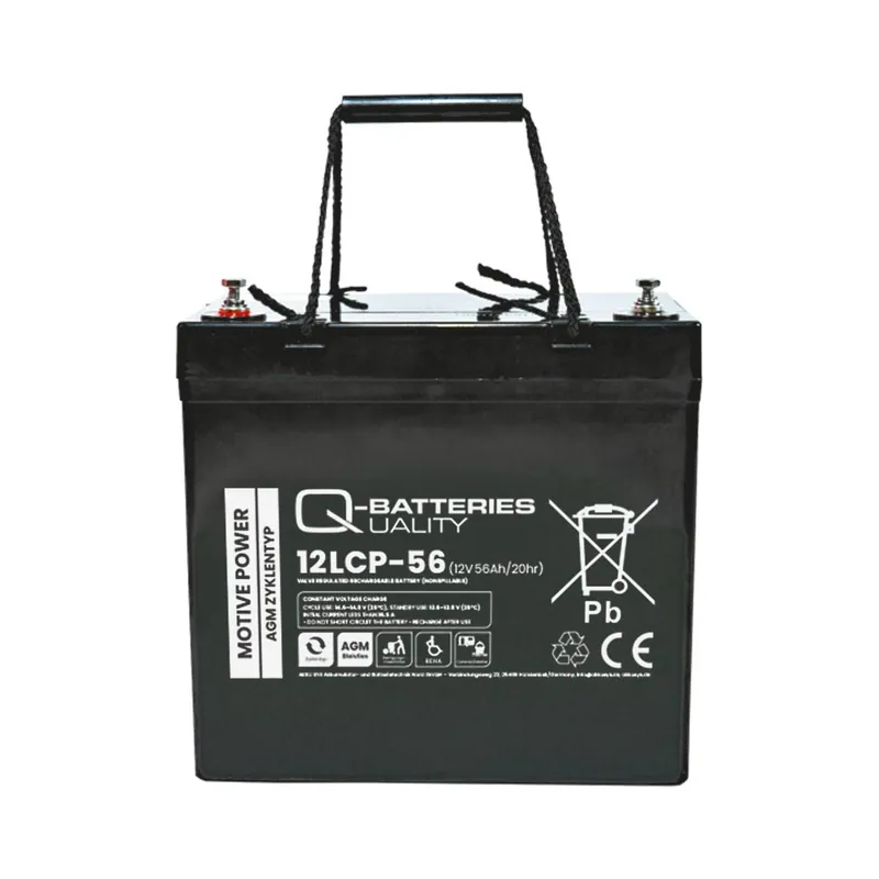 Q-Batteries 12LCP-56 / 12V - 56Ah Blei Akku Zyklentyp AGM - Deep Cycle VRLA Sofort Bestellen
