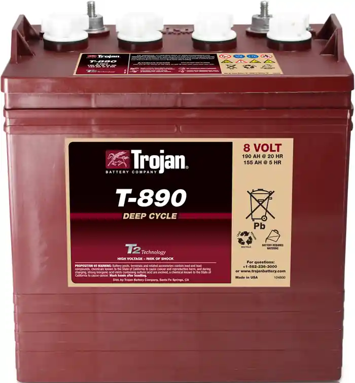 Nur Für Kurze Zeit Trojan T-890 8V 190Ah Deep Cycle Traktionsbatterie ELPT-Anschluss