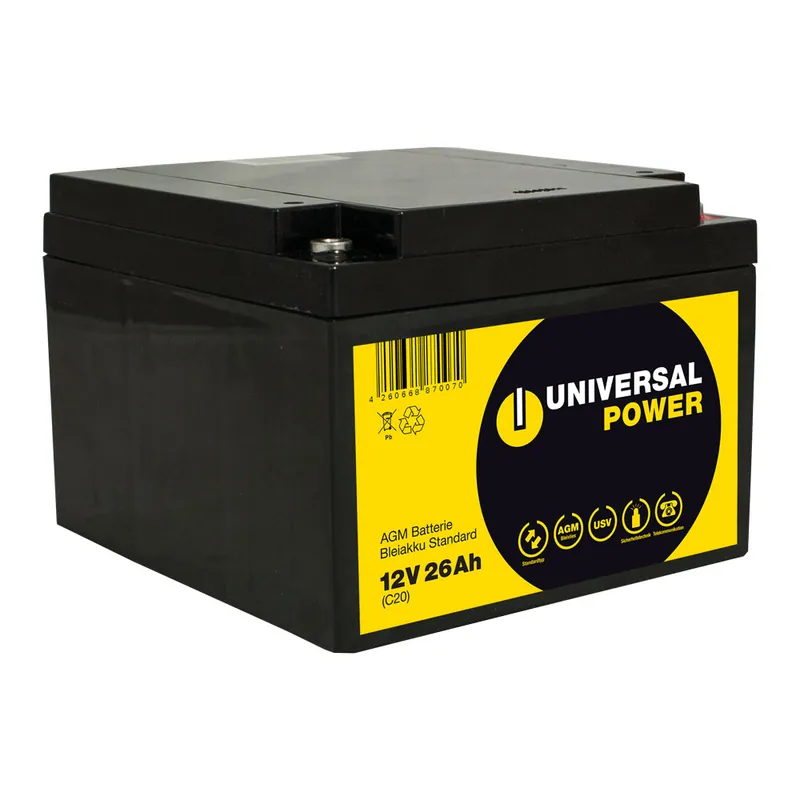 Angebot Universal Power AGM UPS12-26 12V 26Ah AGM Batterie USV Akku wartungsfrei