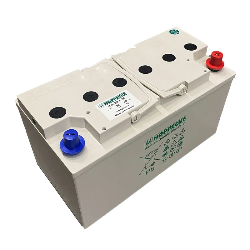 Hoppecke trak bloc 12 TB 80 / 12V 80Ah (C5) wartungsfreie AGM Blockbatterie M8+Konusadapter Günstig