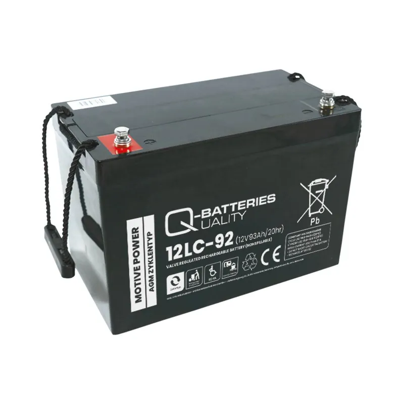 Knallerangebot Q-Batteries 12LC-92 / 12V - 93Ah Blei Akku Zyklentyp AGM - Deep Cycle VRLA