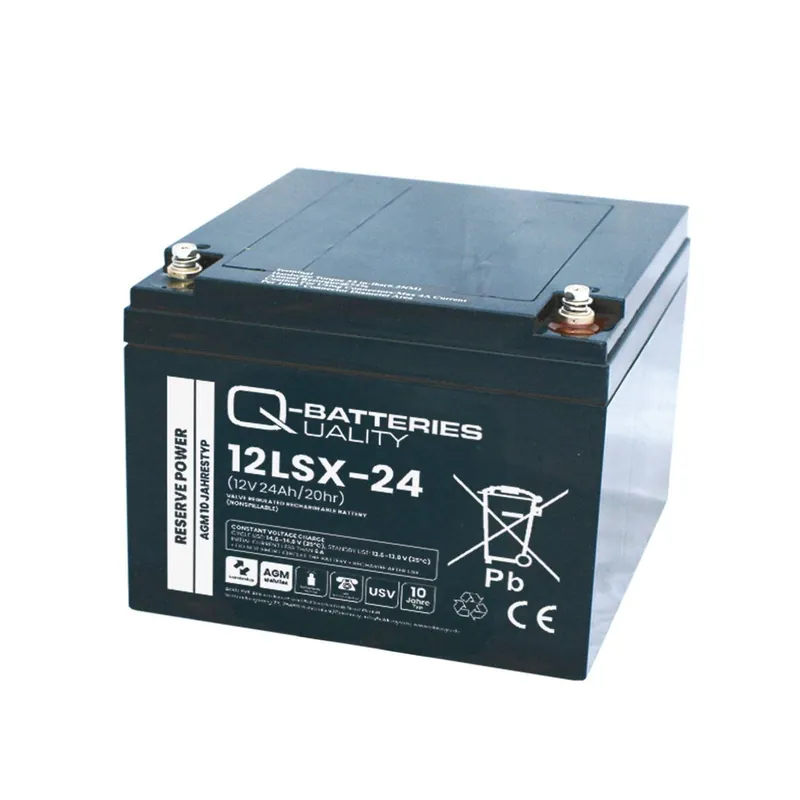 Q-Batteries 12LSX-24 12V 24Ah Blei-Vlies-Akku / AGM 10 Jahre Zertifiziert
