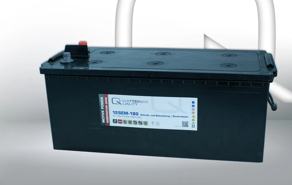 Q-Batteries 12SEM-180 12V 180Ah Semitraktionsbatterie Rabatt