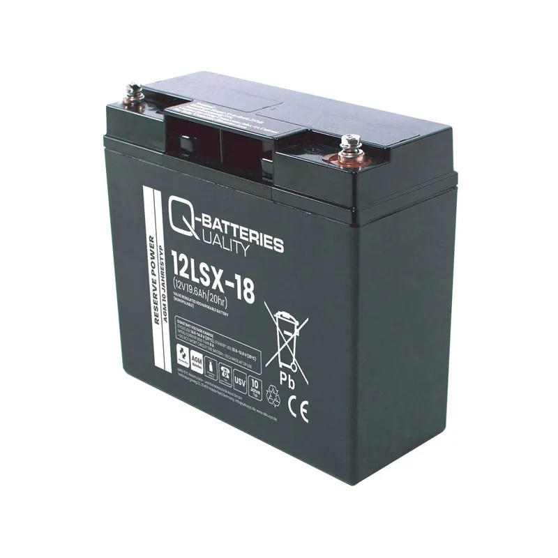 Echt Q-Batteries 12LSX-18 12V 19,6Ah Blei-Vlies-Akku / AGM 10 Jahre