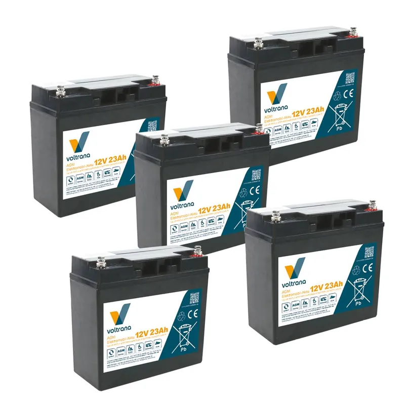 Geprüft Elektromobil-Akku passend für Econelo J4000 60V 5 x 12V 23Ah – Voltrana Ersatzakku
