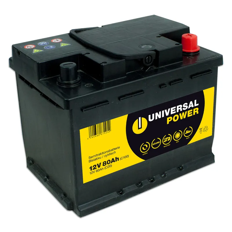 Universal Power UPA12-80 12V 80Ah Solar Batterie Wohnmobilbatterie zyklenfest Finale Aktion