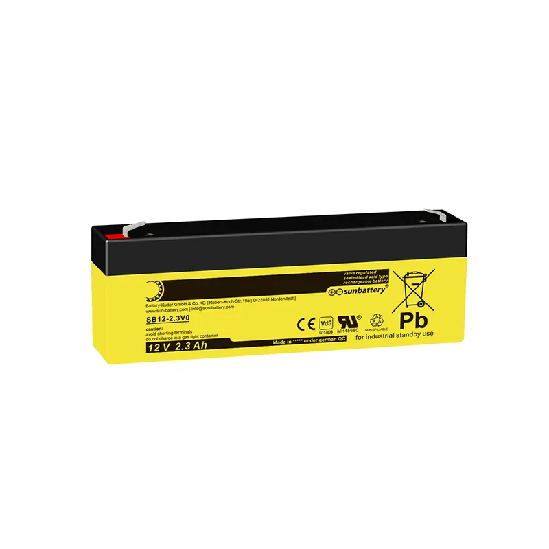 Sun Battery SB 12-2.3 V0 12V 2,3Ah (C20) AGM Batterie Markenware