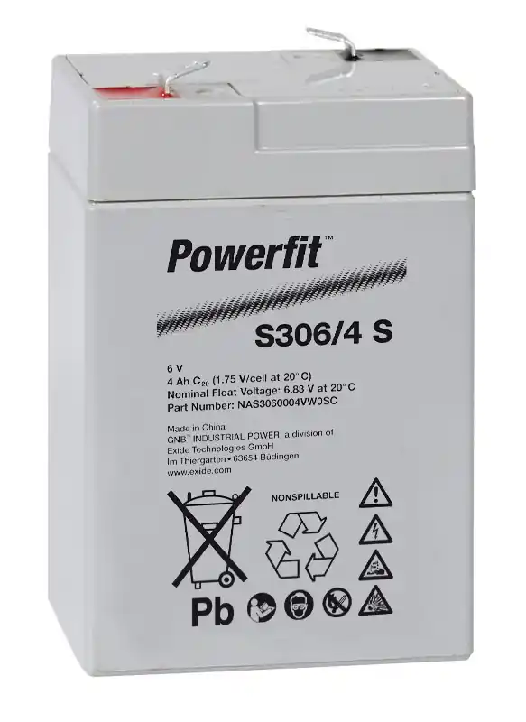 Abverkauf Exide Powerfit S306/4 S 6V 4,5Ah dryfit Blei-Akku AGM