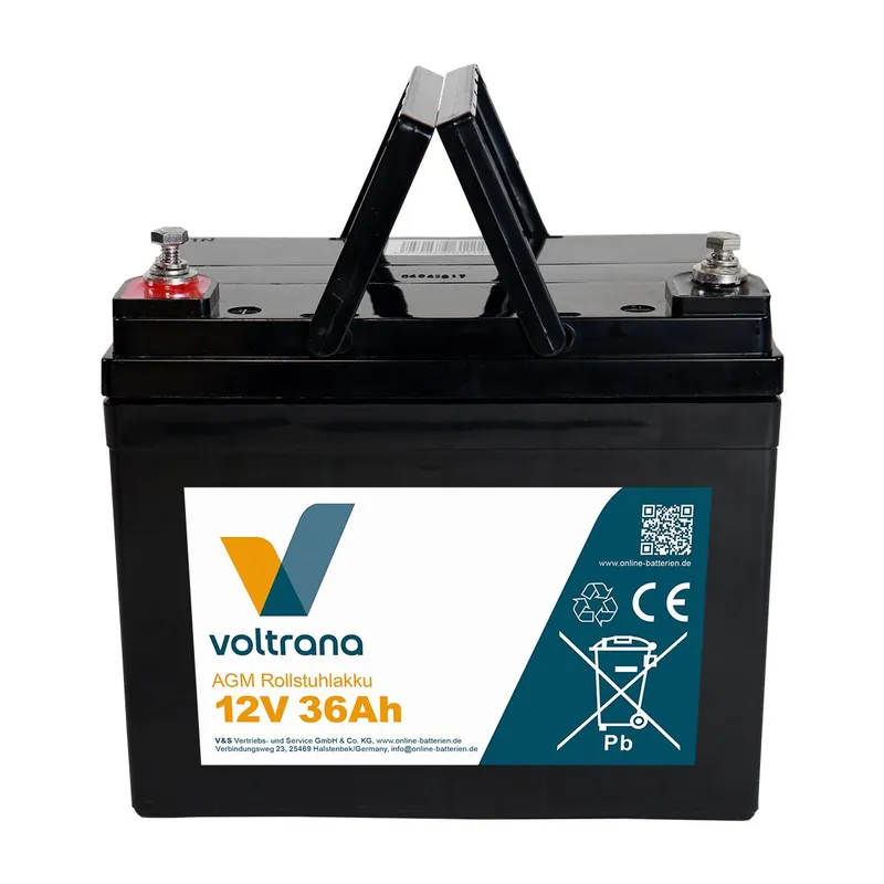 Markenprodukt Voltrana Rollstuhlakku 12V 36Ah AGM