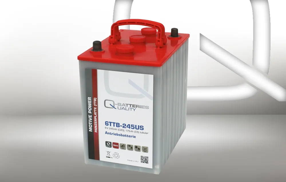 Sonderaktion Q-Batteries 6TTB-245US 6V 245Ah (C20) geschlossene Blockbatterie, positive Röhrchenplatte