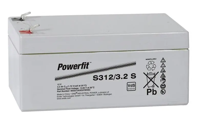 Direkt Vom Hersteller Exide Powerfit S312/3,2 S 12V 3,2Ah dryfit Blei-Akku AGM mit VdS
