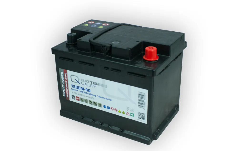 Neuheit Q-Batteries 12SEM-60 12V 60Ah Semitraktionsbatterie