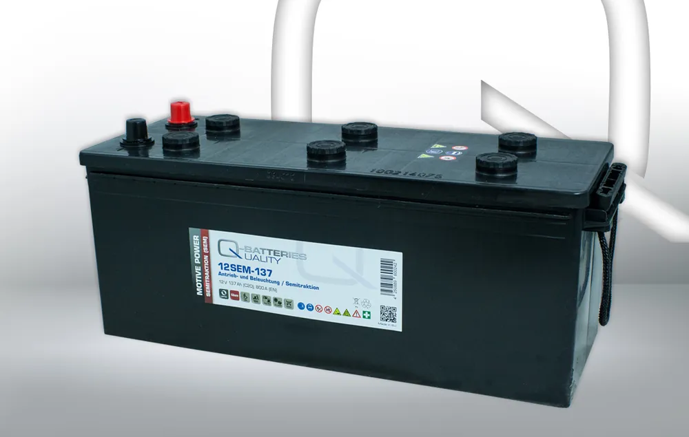 Q-Batteries 12SEM-137 12V 137Ah Semitraktionsbatterie Top-Preis