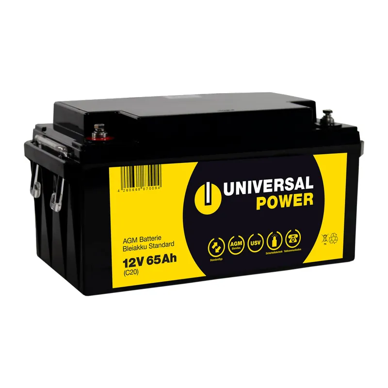 Expressversand Universal Power AGM UPS12-65 12V 65Ah AGM Batterie USV Akku wartungsfrei