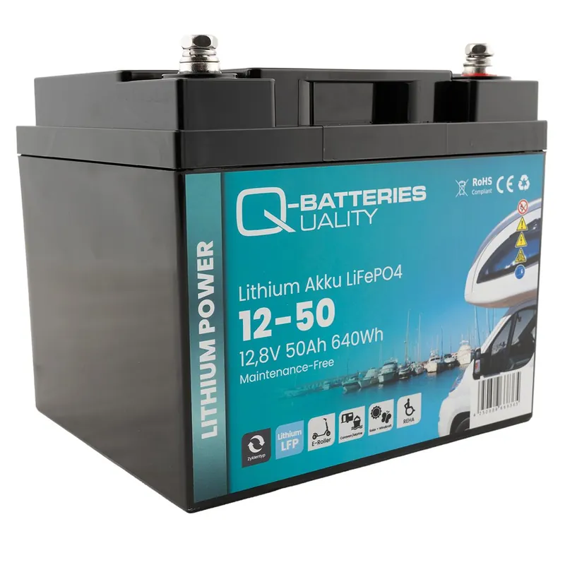 Top-Preis Q-Batteries Lithium Akku 12-50 12,8V 50Ah 640Wh LiFePO4 Batterie