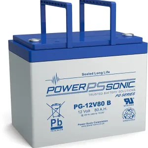 Powersonic PG-12V80 12V 80Ah Blei-Vlies Akku AGM VRLA Zertifiziert
