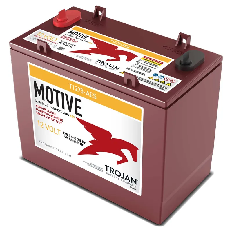 Trojan T-1275-AES 12V 130Ah Deep Cycle AGM Traktionsbatterie M8-Anschluss Kracherpreis