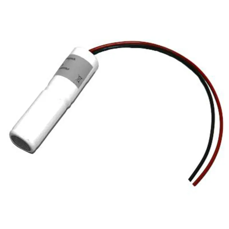 Echt Akku Pack 2,4V 2500mAh für Notbeleuchtung Stab NiCd L2x1 2xC-Hochtemperaturzellen / Kabel