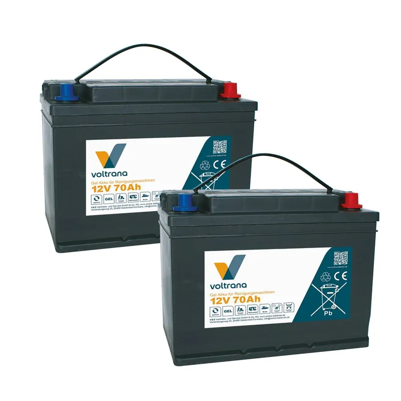 Sonderaktion Akku für Reinigungsmaschine passend für Hako Scrubmaster B30 24V 2 x 12V 70Ah – Voltrana Ersatzakku