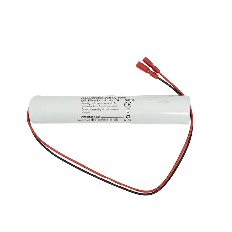 Akku Pack 3,6V 2500mAh NiCd L3x1 3xC mit 30cm Kabel und FSH +2,8/-6,3mm Preis Gesenkt