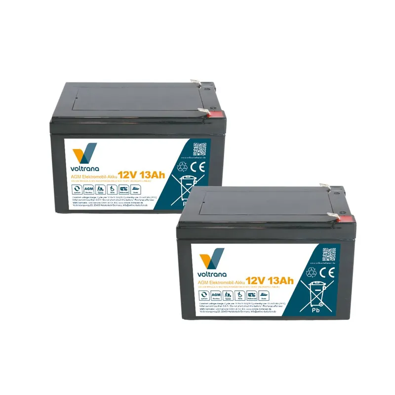Elektromobil-Akku passend für Shoprider Start 24V 2 x 12V 13Ah – Voltrana Ersatzakku Angebot
