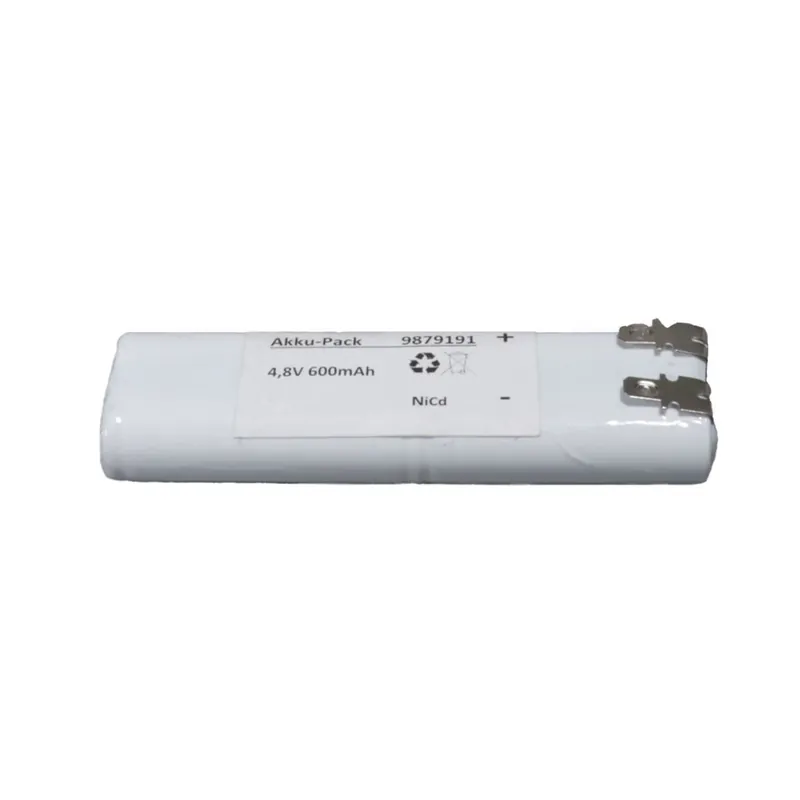 Abverkauf Akku Pack 4,8V 600mAh Block NiCd L2x2 4xAA Notbeleuchtung Faston +/-4,8mm
