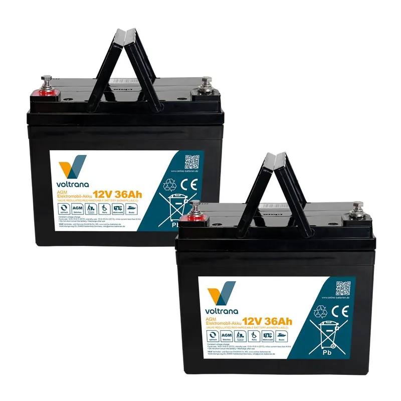 Super-Preis Elektromobil-Akku passend für Shoprider 778HD 24V 2 x 12V 36Ah – Voltrana Ersatzakku