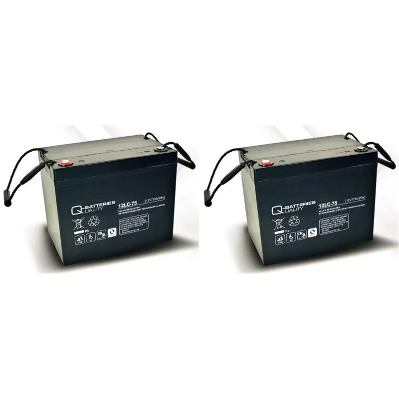 Ersatzakku für Invacare Garant 2 St. Q-Batteries 12LC-75/ 12V - 77Ah Blei Akku Zyklentyp AGM VRLA Expressversand