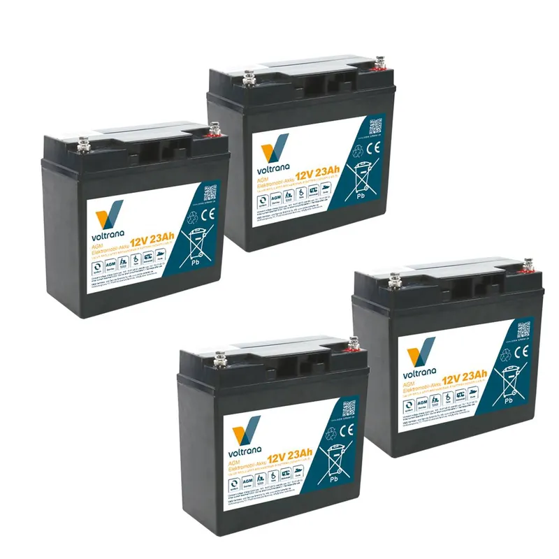 Direkt Vom Hersteller Elektromobil-Akku passend für VELECO DRACO 48V 4 x 12V 23Ah – Voltrana Ersatzakku